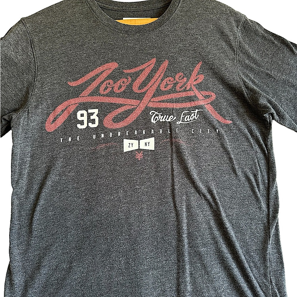 ZOO YORK MENS CREW NECK LOGO GRAPHIC T-SHIRT SZ M
